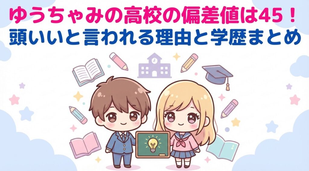 ゆうちゃみの高校の偏差値は45!頭いいと言われる理由と学歴まとめ