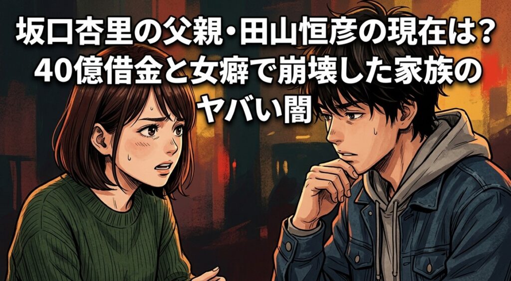 坂口杏里の父親・田山恒彦の現在は?40億借金と女癖で崩壊した家族のヤバい闇