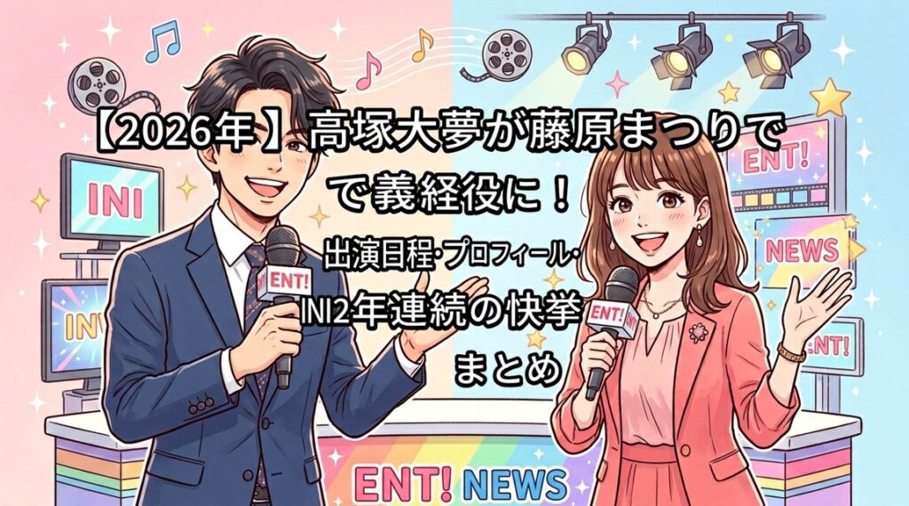 【2026年】高塚大夢が藤原まつりで義経役に！出演日程・プロフィール・INI2年連続の快挙まとめ