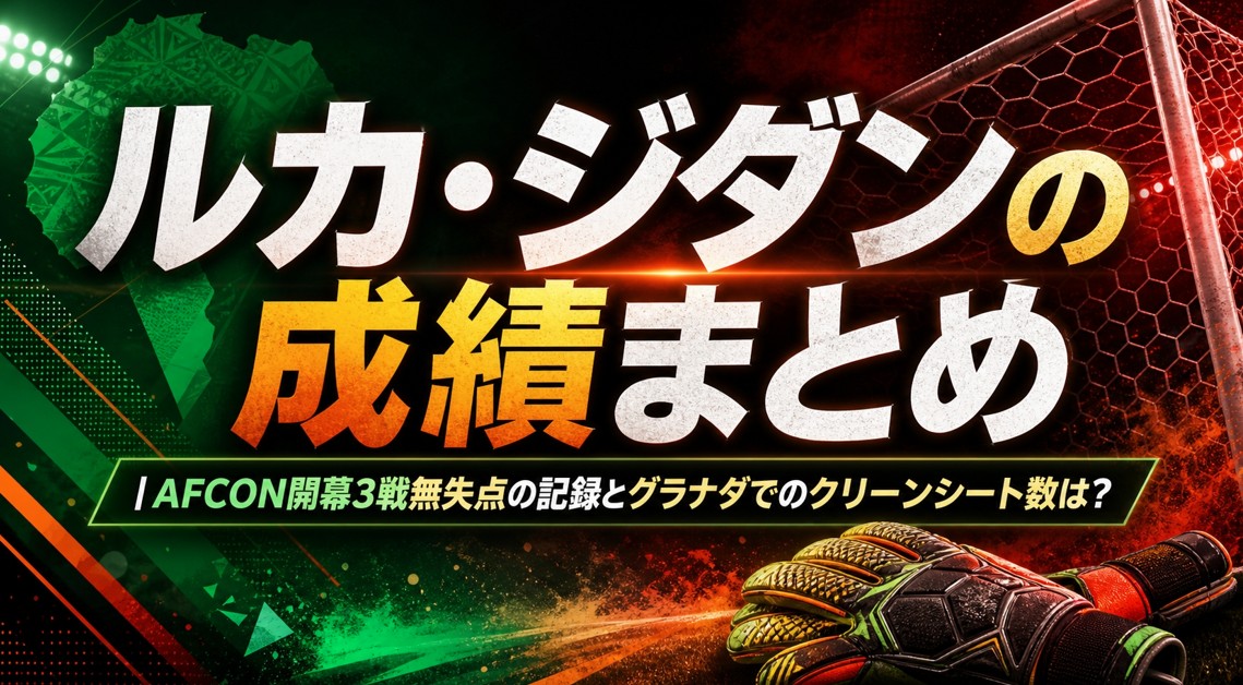 ルカ・ジダンの成績まとめ｜AFCON開幕3戦無失点の記録とグラナダでのクリーンシート数は？